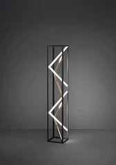 купить стильные 390419 Светод торшер с рег-кой цветовой темп-ры PENELA, 23W(LED) ,2700-6500K, 2300lm, алюминий, сталь, черный, золотой в интернет-магазине