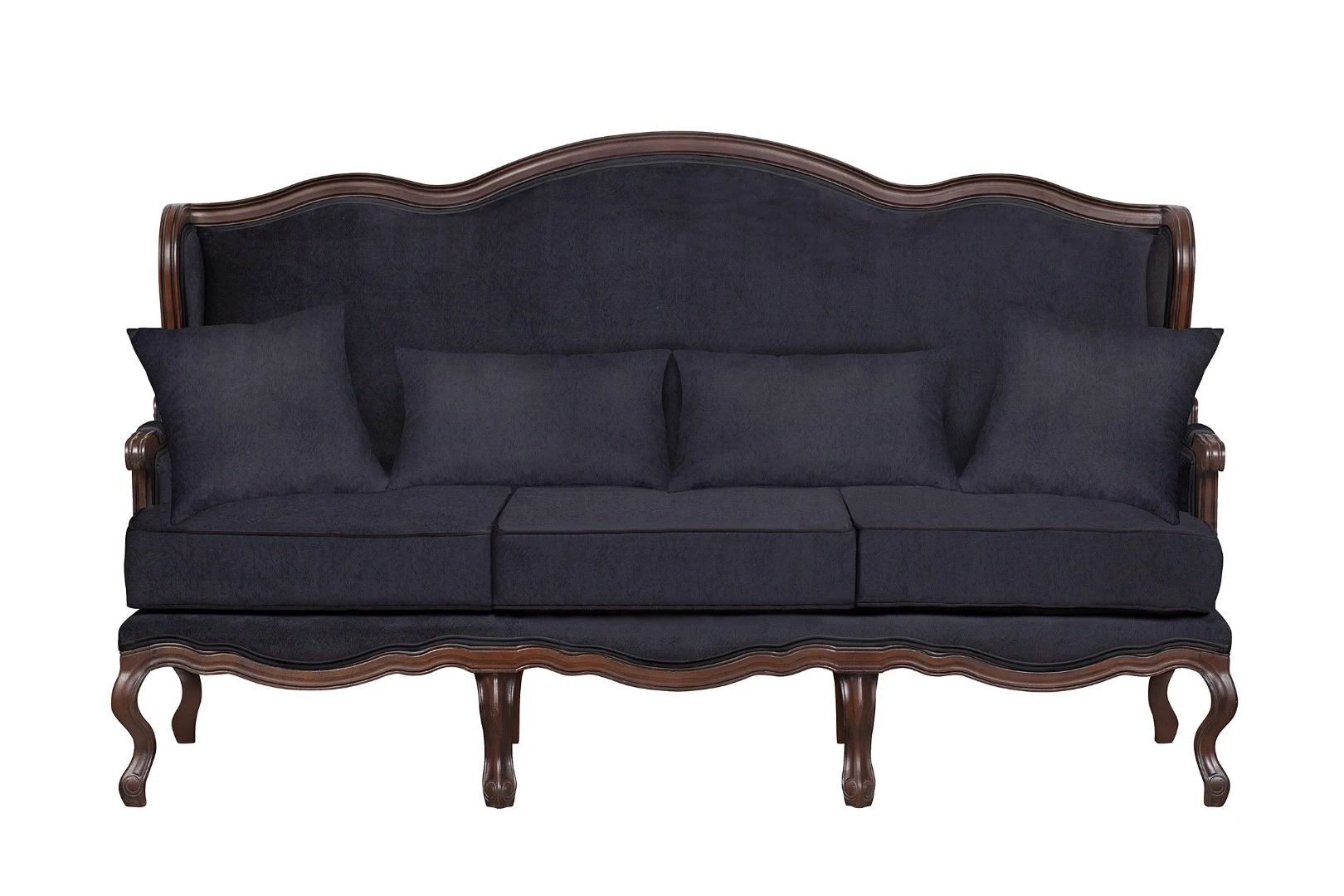 купить Прямой трехместный диван Brody черный