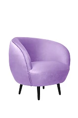 Мягкое кресло Small Benee Purple на черных ножках в интерьере