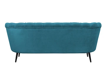 Диван для гостиниц Pearl Triple Marine Velvet на черных ножках