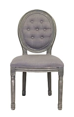 фото Дизайнерский обеденный стул модерн Volker Button Grey в интерьере