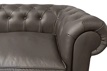 заказать Диван из коричневой кожи Chesterfield Brown Leather 2S
