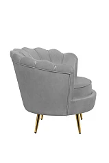 Низкое кресло ракушка Pearl Grey V2