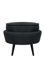 Пуф Pearl Adorn Black на черных ножках в интернет-магазине