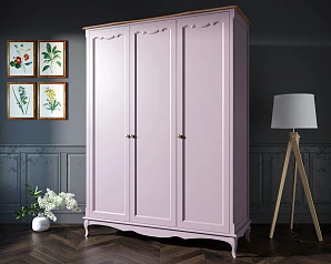 Шкаф Leontina Lavanda для одежды трехстворчатый арт ST9327/3L в интерьере