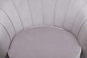 Низкое кресло ракушка Pearl Grey