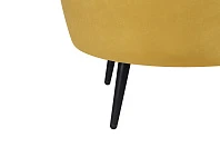 купить Низкое кресло ракушка Pearl Yellow на черных ножках