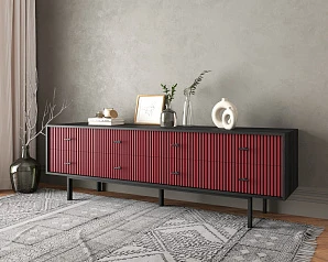 Комод с восемью ящиками "Emerson" арт EM03/red/L на заказ в интернет-магазине