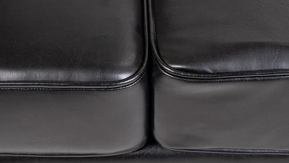 заказать Кожаный диван лофт Karo V2 черный в интернет-магазине