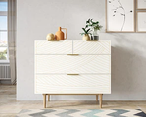 купить красивые Комод с четыремя ящиками "Line" LN14/GR1/beige