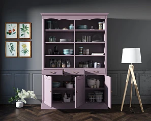 красивые Двухсекционный шкаф Leontina Lavanda для посуды арт ST9330/3L