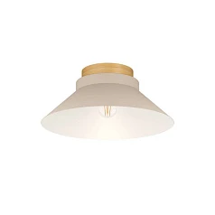 красивые 900736 Потолочный светильник MOHARRAS, 1X40W (E27), H160, ?400, дерево, коричневый / сталь, песочный