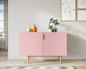 Комод с двумя дверками "Line" LN01/GR1/pink в интерьере