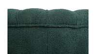 Низкое кресло ракушка Pearl зеленый Boucle на черных ножках
