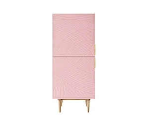 фото Вертикальный комод с двумя дверками "Line" LN05/GR1/pink в интерьере