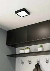 купить стильные 900643 Накладной светильник  FUEVA 5, 11W (LED), 3000K, IP44, L160, B160, H28, сталь, черный / пластик, белый в интернет-магазине