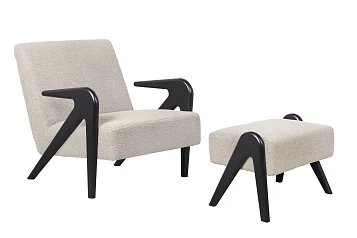 купить стильное Кресло с пуфом Arrow BL V5 в интернет-магазине