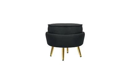 заказать Кресло с пуфом ракушка Pearl Black
