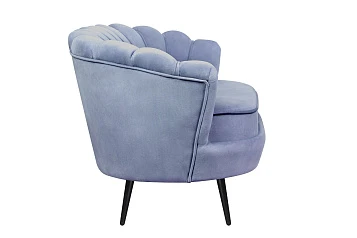 купить Диван ракушка Pearl Double Blue на черных ножках
