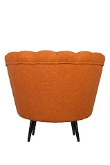 заказать Низкое кресло ракушка Pearl Orange Boucle на черных ножках