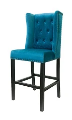 купить Дизайнерский полубарный стул Skipton Average Blue Velvet
