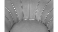 купить Низкое кресло ракушка Pearl Grey V2 на черных ножках