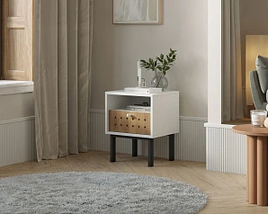 Тумбочка с ящиком KOTO арт KT01 Белый в интернет-магазине