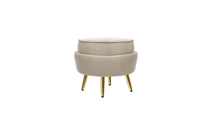 купить Кресло с пуфом ракушка Pearl Taupe