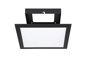 фото 900817 Потолочный светильник  SALOBRENA 1, 14W (LED), 4000K, 2000lm, L300, B300, H50, алюминий, сталь, черный / пластик, белый в интерьере