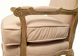 Мягкое полукресло с подлокотниками Nitro Beige Velvet в интернет-магазине