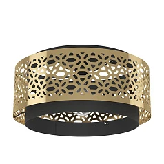 красивые 43979 Потолочный светильник SANDBACH, 1X40W (E27), ?420, сталь, черный, латунь на заказ