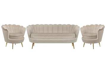 купить Комплект кресел и дивана ракушка Pearl Triple Taupe в интернет-магазине