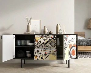 купить Комод две дверки и три ящика "Emerson" by Kandinsky арт EM08/Print_01