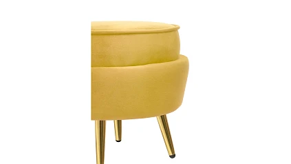 Кресло с пуфом ракушка Pearl Yellow