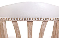 Мягкий стул с подлокотниками Tanner White Leather