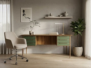 Рабочий письменный стол "Бруни (Bruni)" с ящиками арт BR47/6002