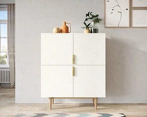 заказать Большой комод с четырьмя дверками "Line" LN03/GR1/beige