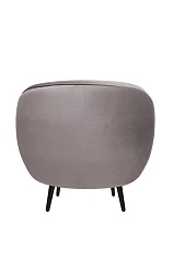 Мягкое кресло Small Benee Grey на черных ножках