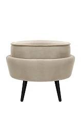 купить Пуф Pearl Adorn Taupe на черных ножках
