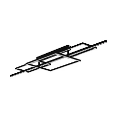 фото 390282 Потолочный светильник диммируемый PUEBLA, 34,5W (LED), 3000K, 5100lm, L1500, B360, сталь, черный/пластик, белый в интерьере