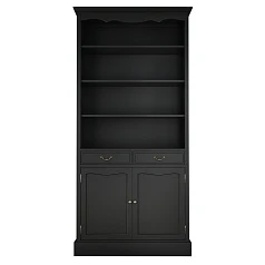 стильный Книжный шкаф "Leontina Black"  арт ST9330BLK