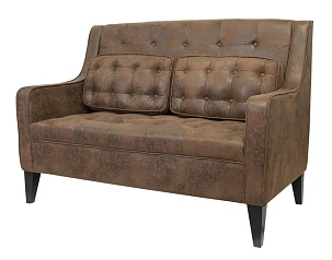 фото Прямой двухместный диван Hublon цвет желтый в интерьере