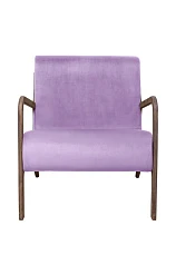 купить красивое Низкое кресло с деревянными подлокотниками Mody Purple фиолетовое