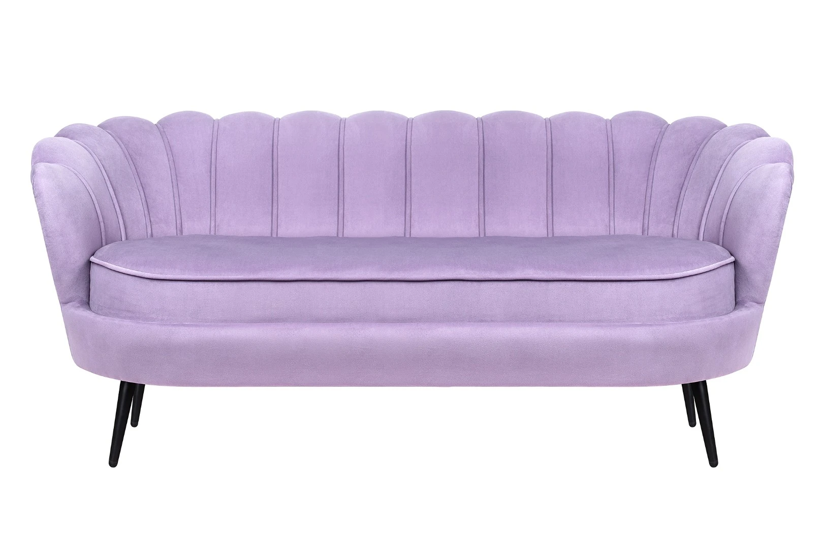 Диван ракушка для гостиниц Pearl Triple Purple на черных ножках в интернет-магазине