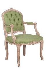 Мягкий стул с подлокотниками Mones Green V2