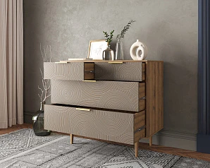 фото Комод с четыремя ящиками "Line" R22/beige в интерьере