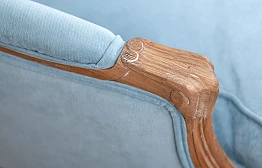 фото Мягкое полукресло с подлокотниками Aldo Light Blue