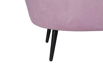 Дизайнерский двухместный диван Pearl Double Pink на черных ножках в интернет-магазине