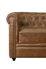 Кожаный диван лофт Karo Brown leather 3S