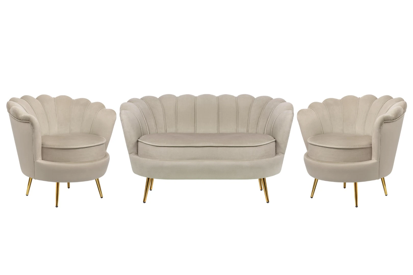 купить стильные Комплект кресел и дивана ракушка Pearl Double Taupe